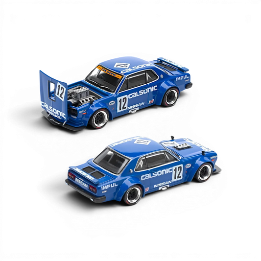 (Pre-Order) PopRace Skyline GT-R V8 Drift (Hakosuka) Calsonic Blue 1:64