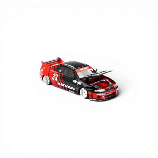 Mini GT x KAIDO Nissan Skyline GT-R R33 Kaido Works ADVAN 1:64