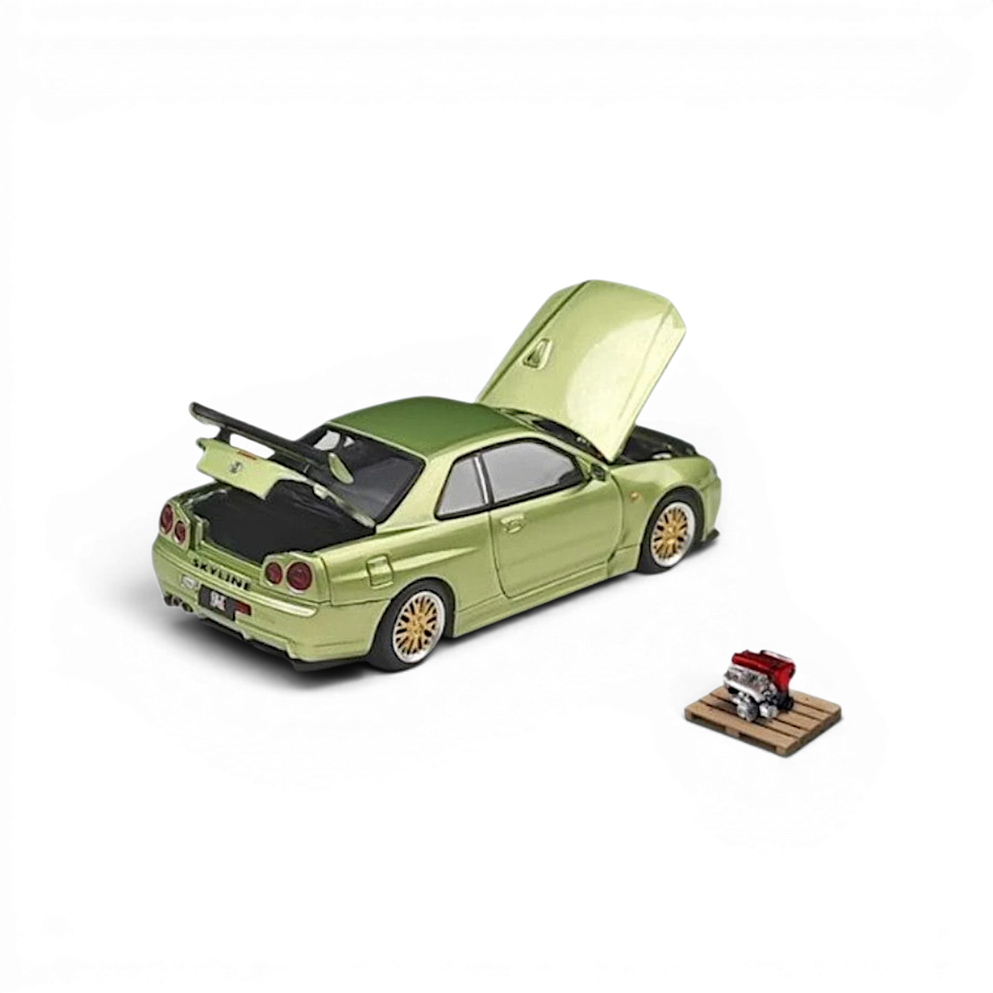 Cool ART Nissan Skyline GT-R R34 Jade Green 1:64