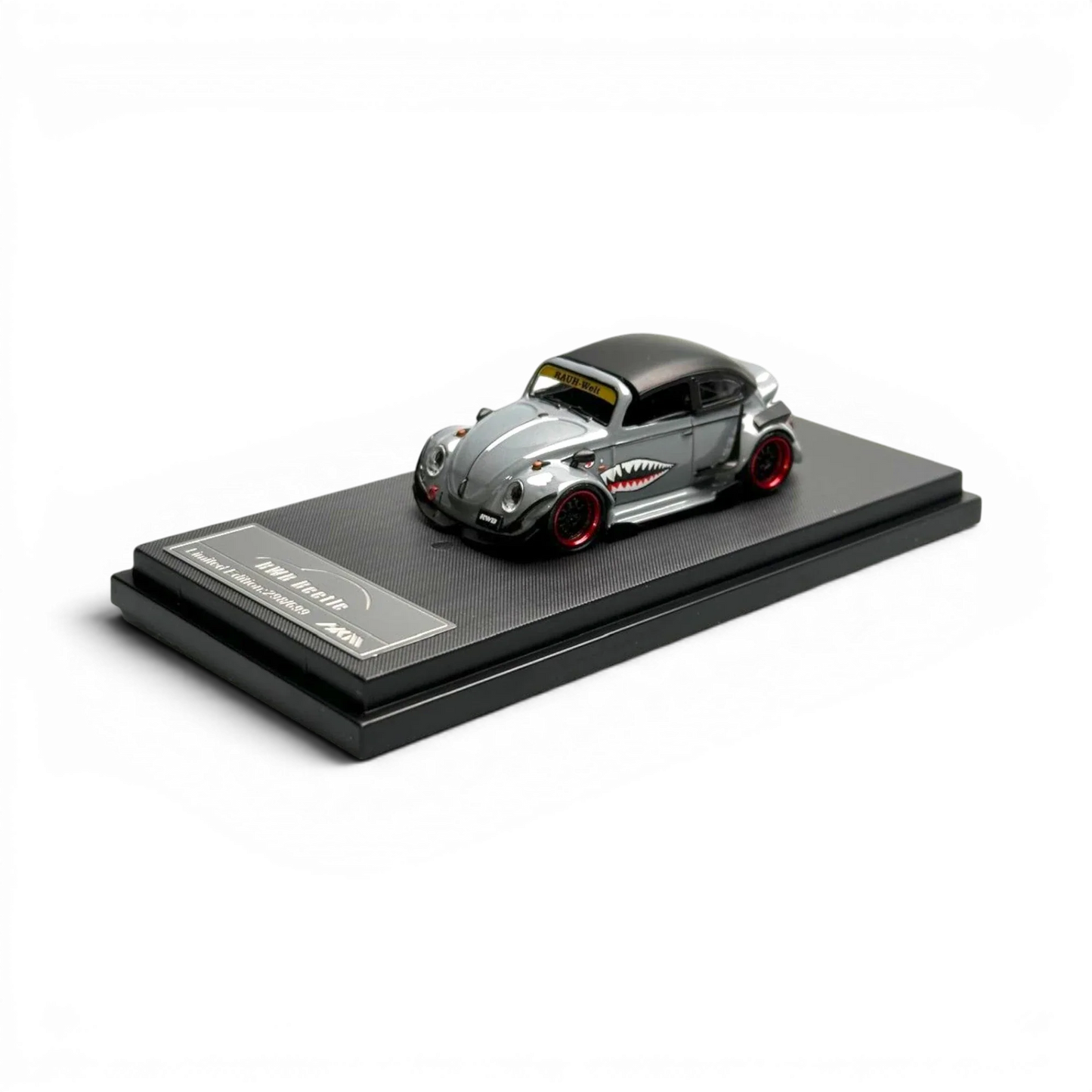 HKM Model VW Beetle Convertible Grey Shark Mouth 1:64