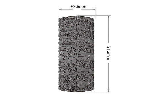 Louise R/C MFT X-Mallet X-MAXX XRT Sport Monster Truck Tires, 24mm Hex, (2) LT3350B