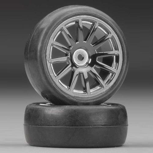Traxxas 7573A LaTrax Mounted Slick Tires / Wheels (2) 1/18 Rally