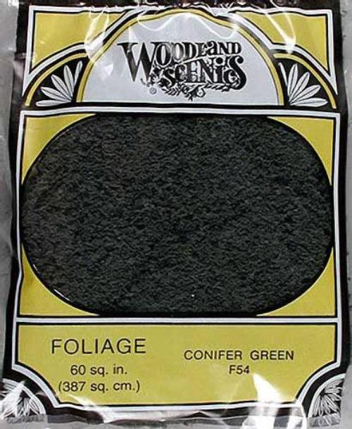 Woodland Scenics F54 N/HO Foliage Conifer Green Train Scenery