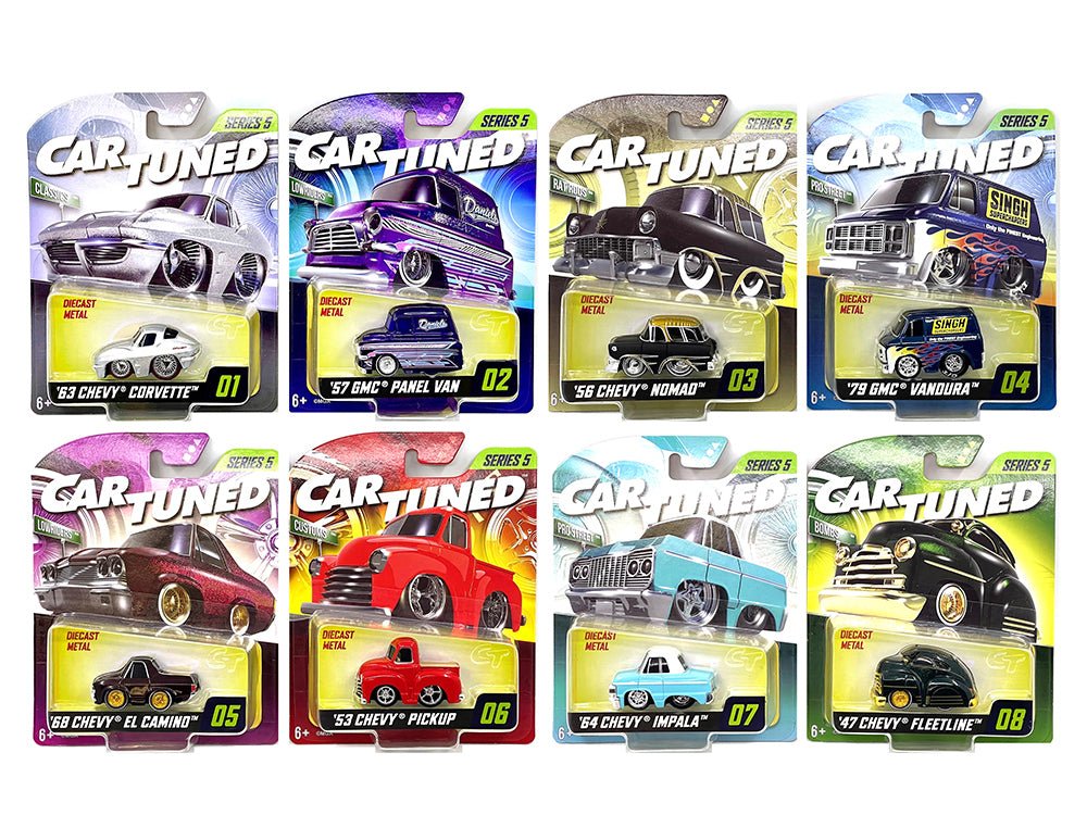 "Mainline" 2025 Series 5 Set of 8 Pieces Diecast Model Cars by CarTuned free shipping USA