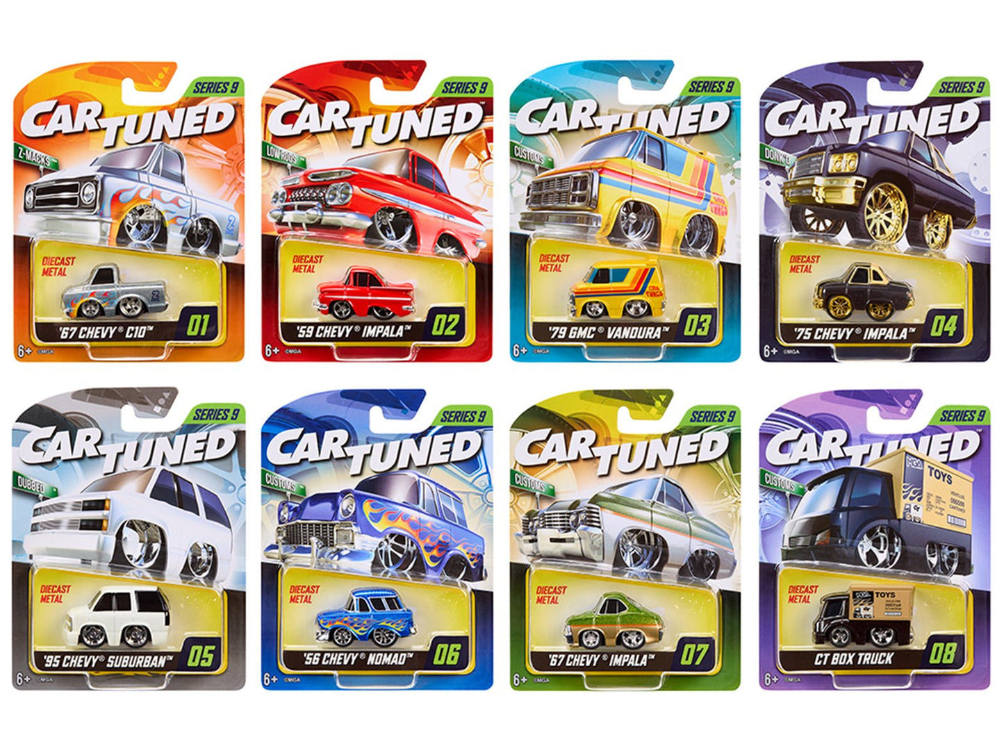 "Mainline" 2026 Series 9 Set of 8 Pieces Diecast Model Cars by CarTuned free shipping USA