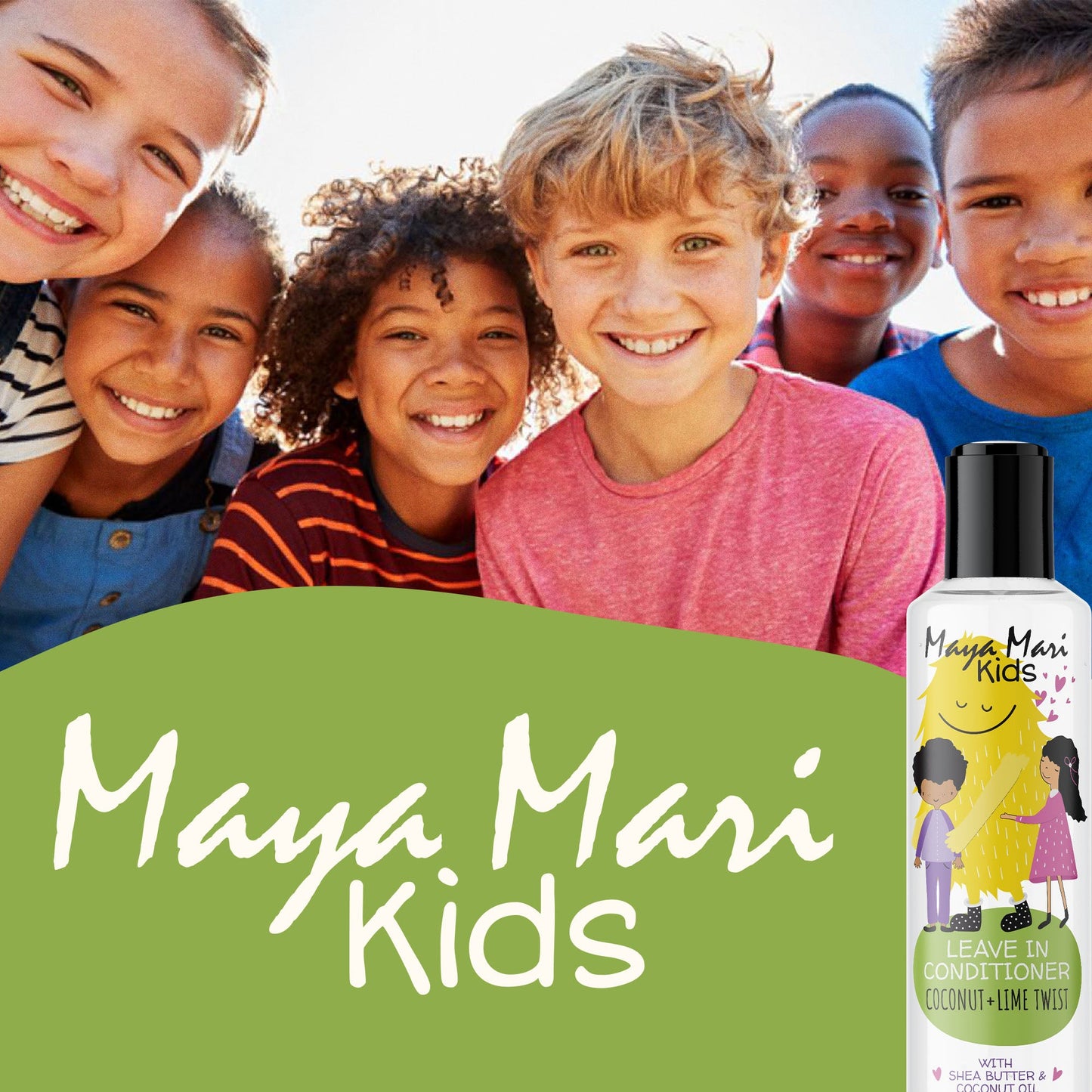 Maya Mari Kids Leave-in Conditioner With Coconut Oil, Shea Butter, and Marula Oil, Coconut and Lime Twist, 8 oz by Los Angeles Brands