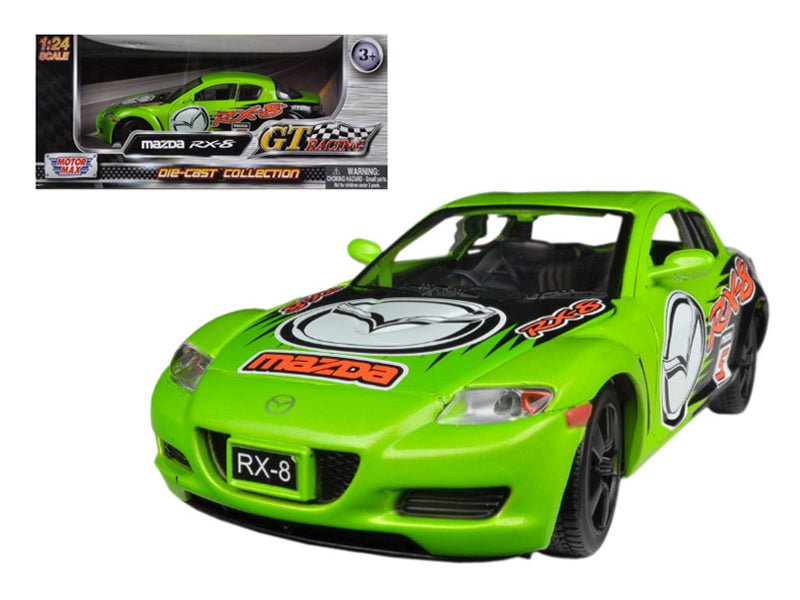 Mazda RX-8 #5 Green "GT Racing" Series 1/24 Diecast Model Car by Motormax free shipping USA