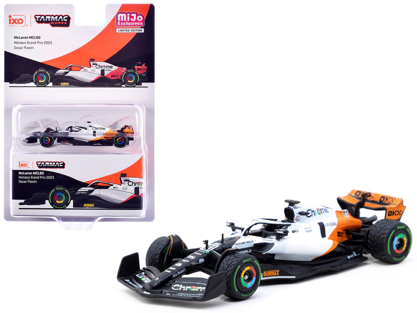 McLaren MCL60 #81 Oscar Piastri Formula One F1 "Monaco GP" (2023) "Global64" Series 1/64 Diecast Model by Tarmac Works free shipping USA