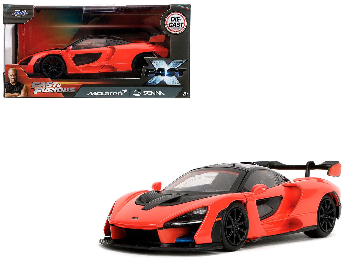McLaren Senna Red and Black "Fast X" (2023) Movie "Fast & Furious" Series 1/32 Diecast Model Car by Jada free shipping USA