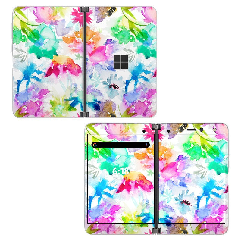 Watercolor Spring Memories - Microsoft Surface Duo Skin