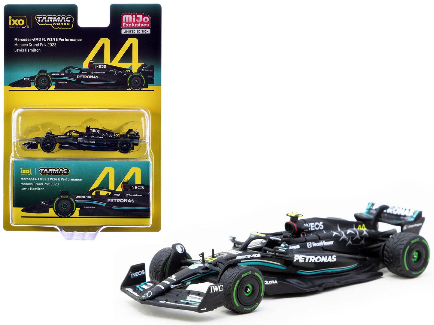 Mercedes-AMG F1 W14 E Performance #44 Lewis Hamilton Formula One F1 "Monaco GP" (2023) "Global64" Series 1/64 Diecast Model by Tarmac Works free shipping USA