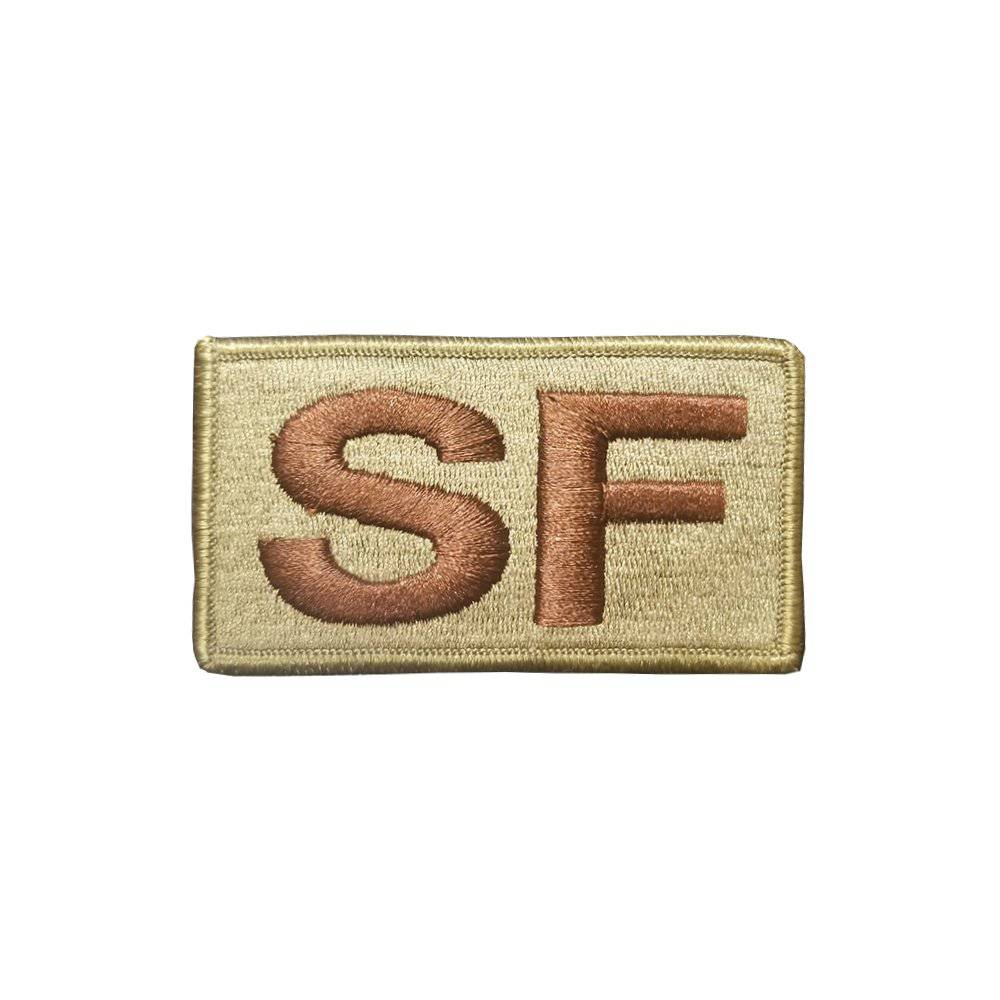 U.S. Air Force Security Forces Fully Embroidered OCP Spice Brown Letters Brassard With Hook Fastener