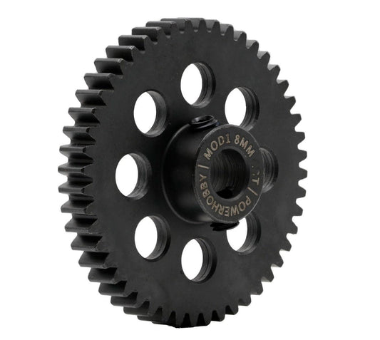 Powerhobby Hardened Steel 45T Mod1 8mm Pinion Gear MOD 1 Speed Run / Drag Racing