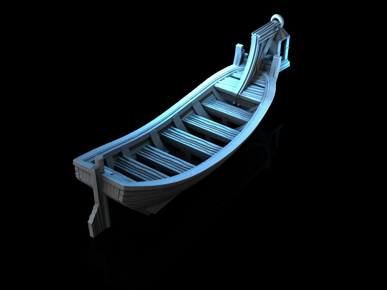 Adrian-3DP4U - Reed Punters Boat - 28mm