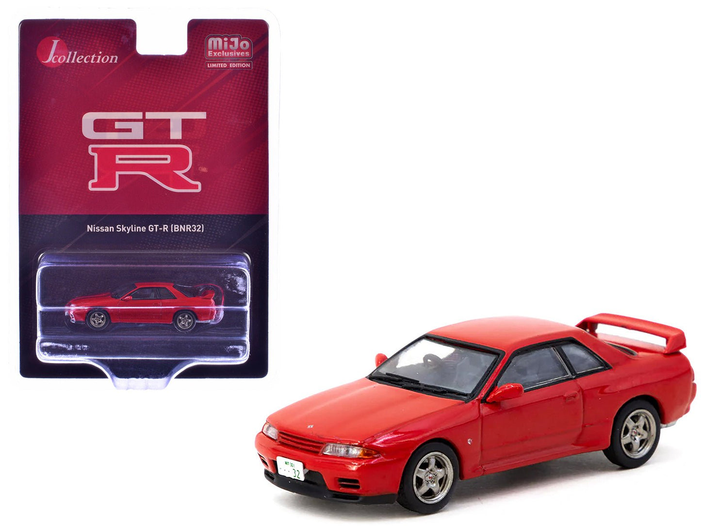 Nissan Skyline GT-R (BNR32) RHD (Right Hand Drive) Red "J Collection" Series 1/64 Diecast Model by Tarmac Works free shipping USA