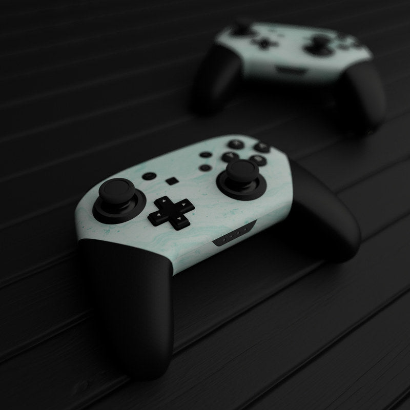 Winter Green Marble - Nintendo Switch Pro Controller Skin