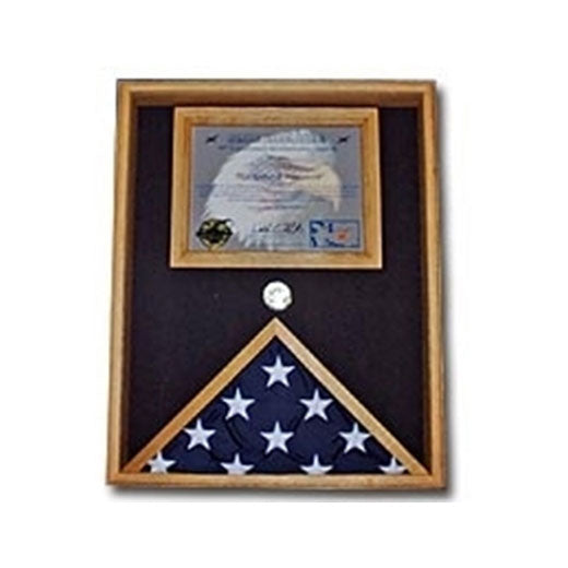 Flag Display Case - Oak Material.