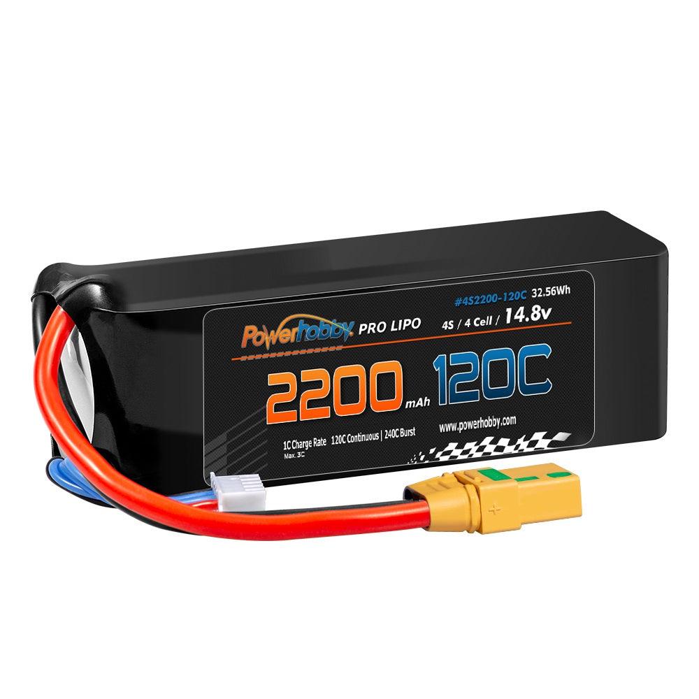 Powerhobby 4S 14.8V 2200mah 120c Lipo Battery w XT90 Plug