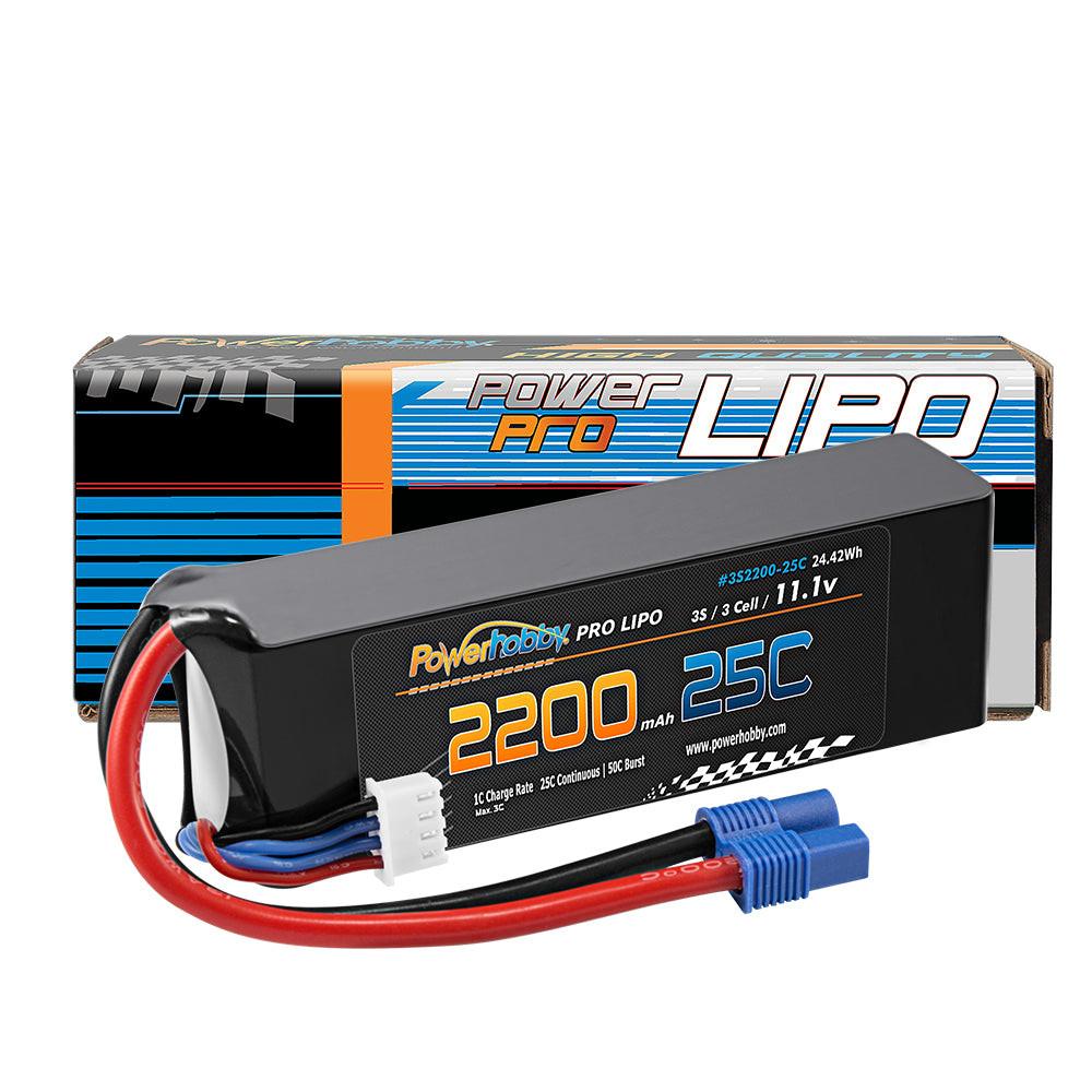 Powerhobby 3S 11.1V 2200mAh 25C Lipo Battery Pack w EC3 Plug
