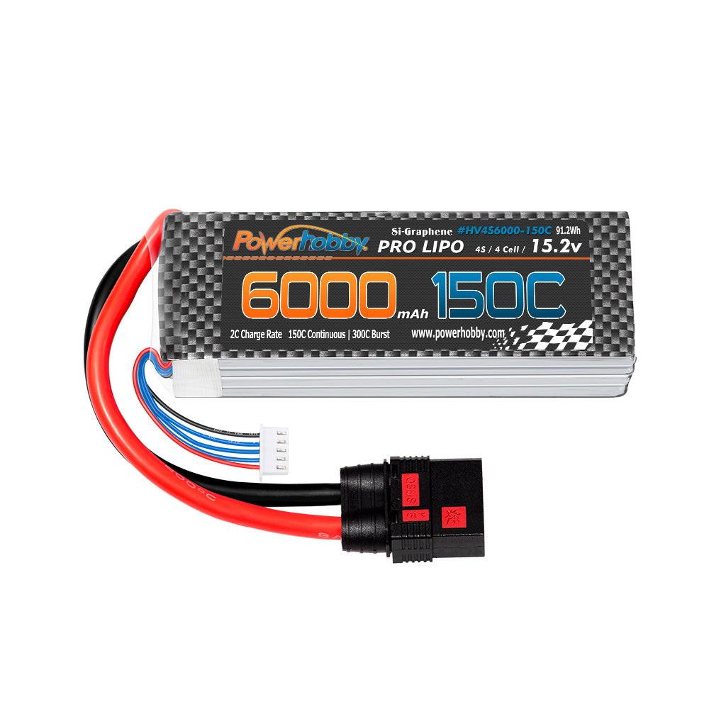 Powerhobby 4S HV + GRAPHENE 15.2V 6000mah 150CLipo Battery QS8 Plug 8AWG