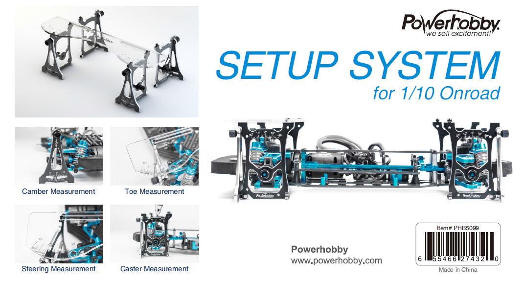 Powerhobby Camber/ Toe / Steering/ Caster Measurement Setup Tool System 1/10