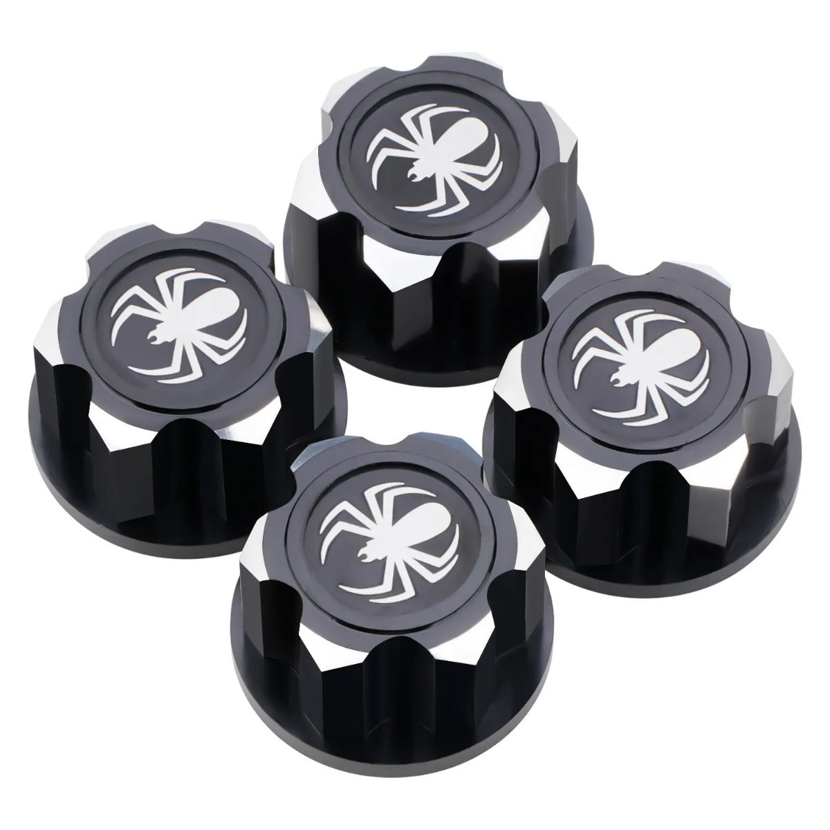 Powerhobby 17mm Aluminum Hex Wheel Nuts Black Spider (4) FOR Traxxas