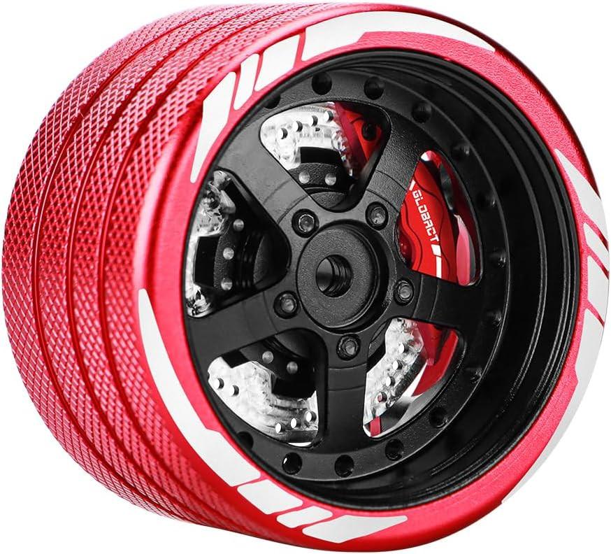 Powerhobby Aluminum RC Hnad Steering Wheel w Brake Disk Red Flysky NB4