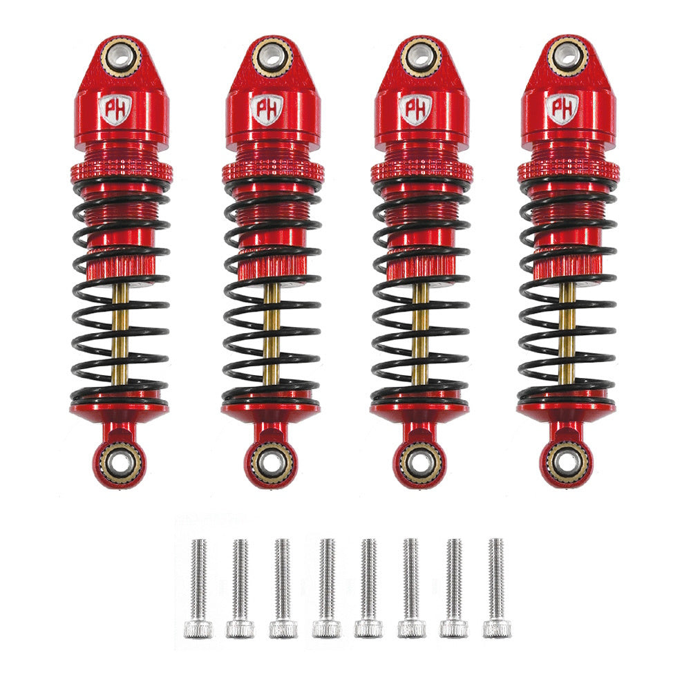 Powerhobby Aluminum Front & Rear Shocks (4) Arrma Grom Red