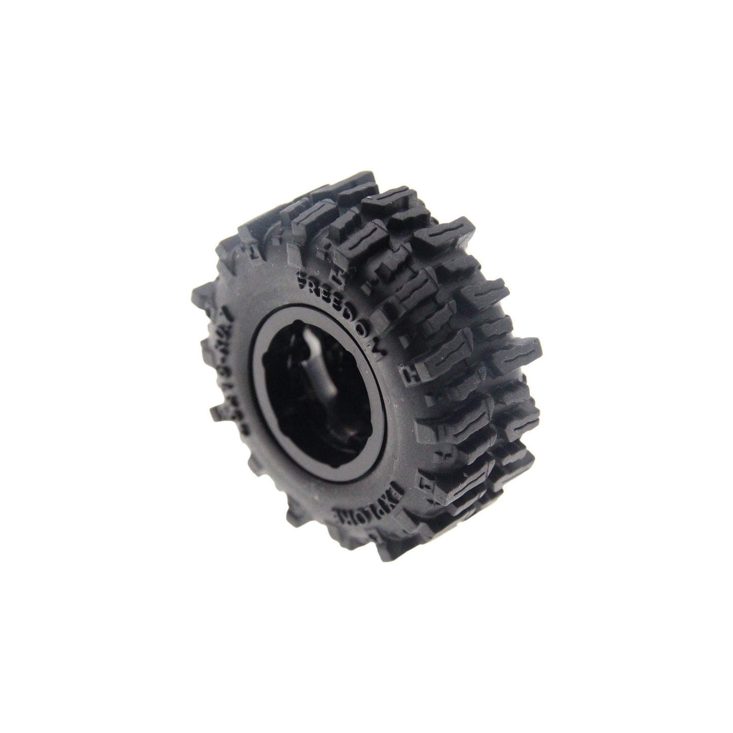 Powerhobby Axial SCX30 0.7" Aluminum Wheels / Tires (4) Black Type B