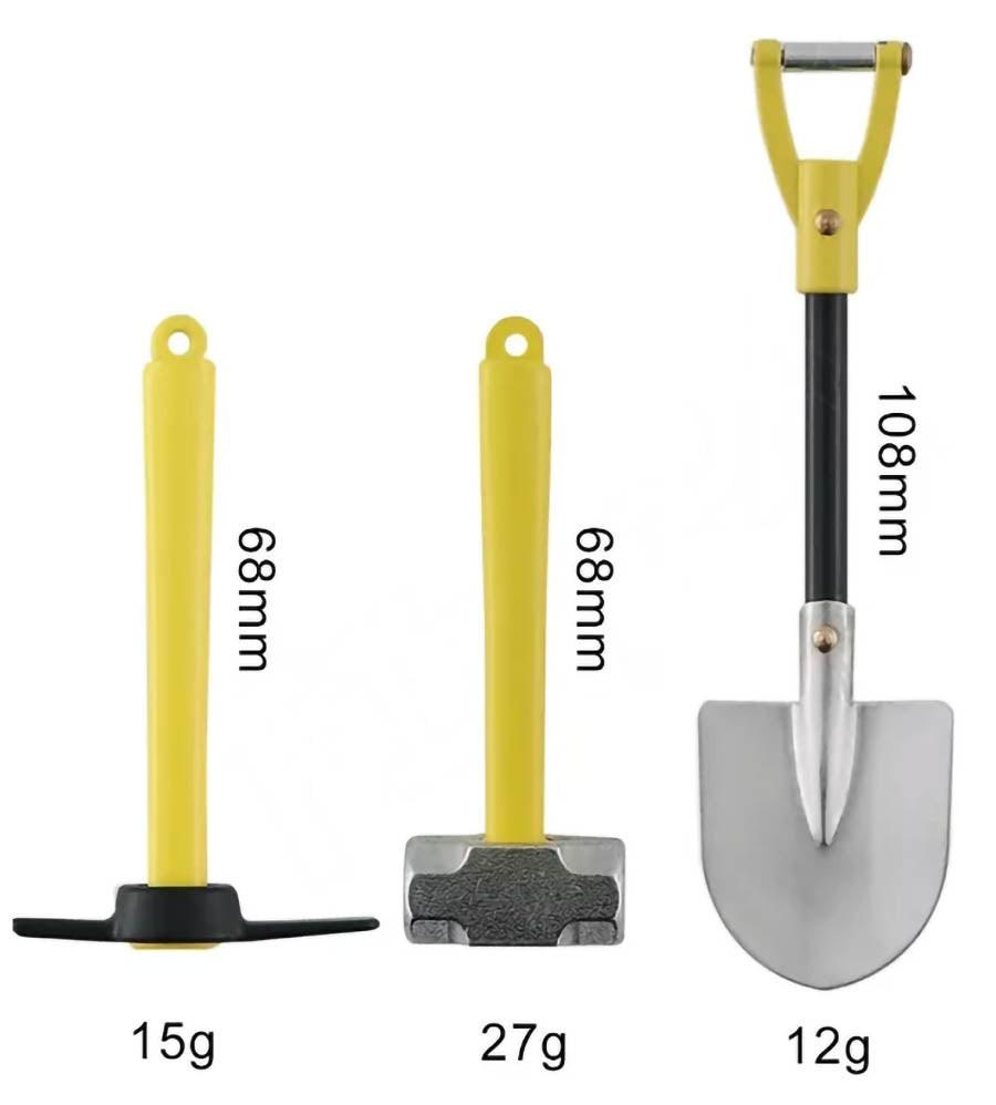 Powerhobby Metal AXE / Hammer / Pickaxe Yellow 1/10 Rc Rock Crawler Accessory
