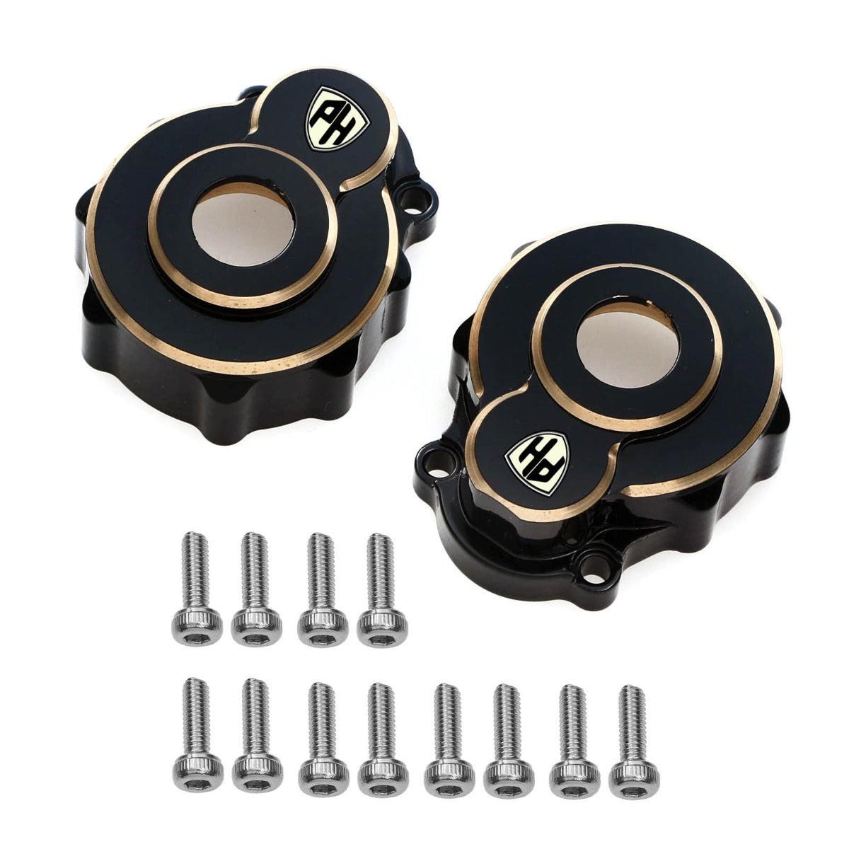 Powerhobby Brass Outer Front / Rear Portal Housing Black FOR Traxxas TRX-4
