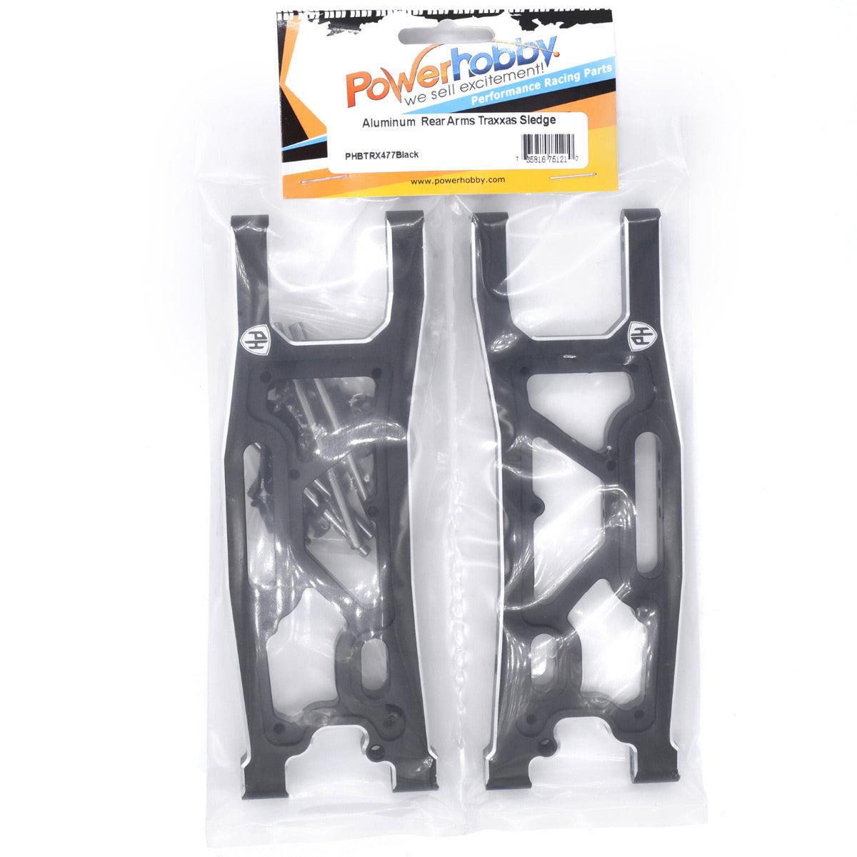 Powerhobby Aluminum Rear Arms FOR Traxxas Sledge Black