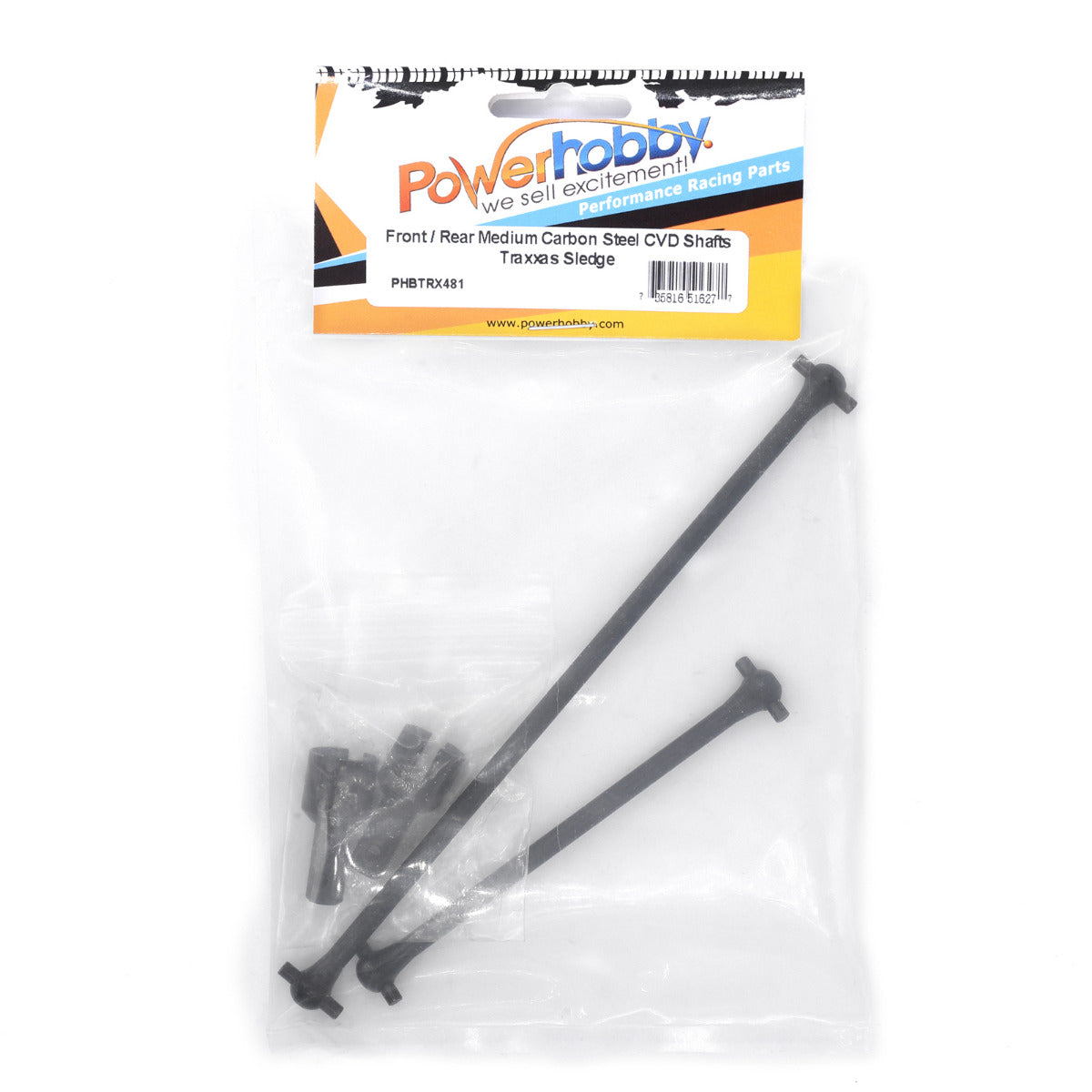 Powerhobby Front / Rear Carbon Steel CVD Shafts Black FOR Traxxas Sledge