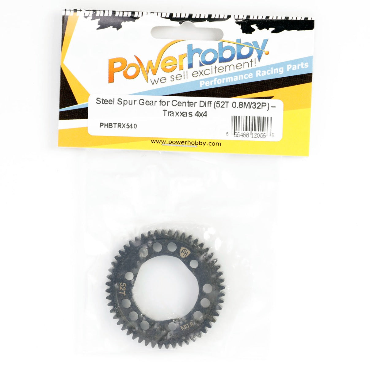 Powerhobby Hardened Steel Spur Gear for Center Diff 52T 0.8 32P FOR Traxxas 4x4