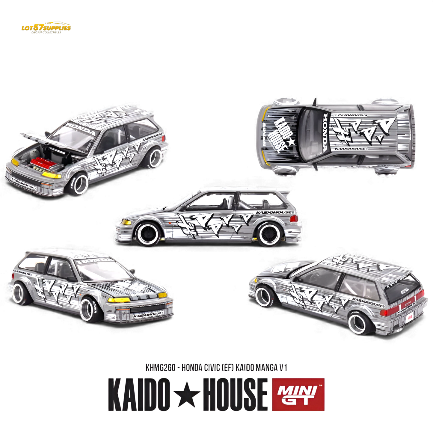 Mini GT x Kaido House Honda Civic EF Kaido Manga V1 1:64