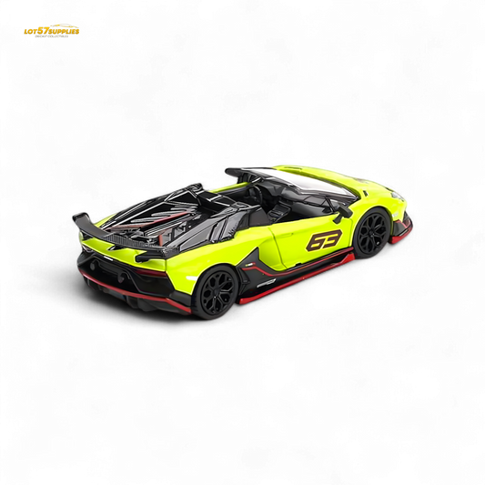 Mini GT Lamborghini Aventador SVJ 63 Roadster Verde Shock 1:64