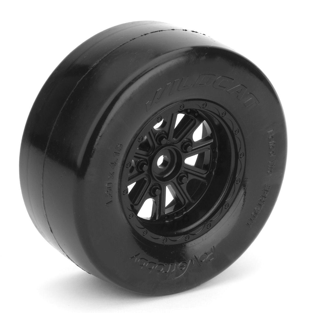 Powerhobby 1/10 Mounted Wildcat BELTED Rear 2.2"/3.0" Drag Racing Tires ULTRA SOFT
