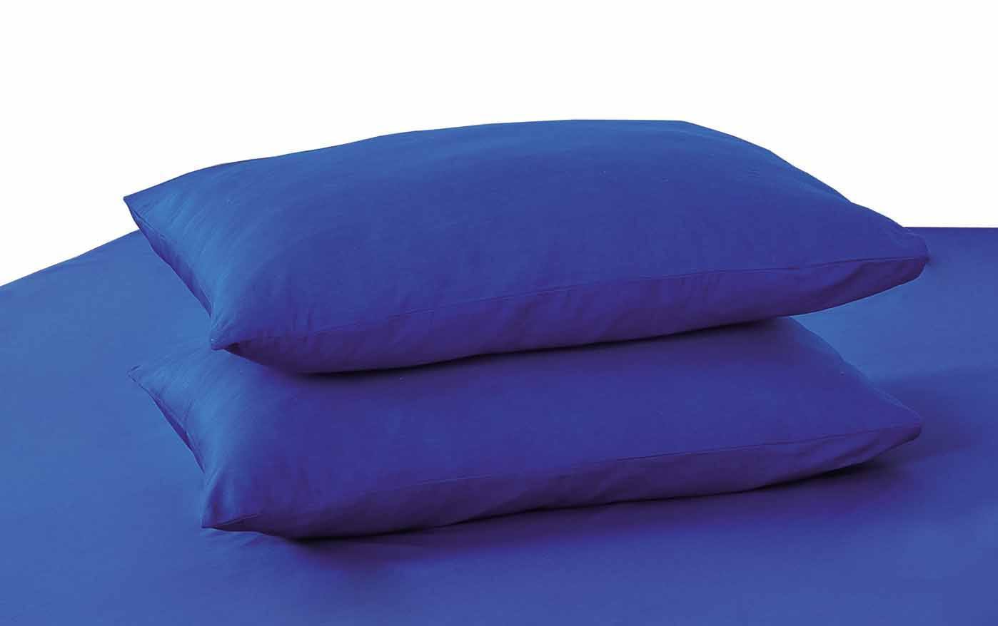 Tache 100% Cotton Solid Blue Cotton Pillowcase by DaDa Bedding Collection
