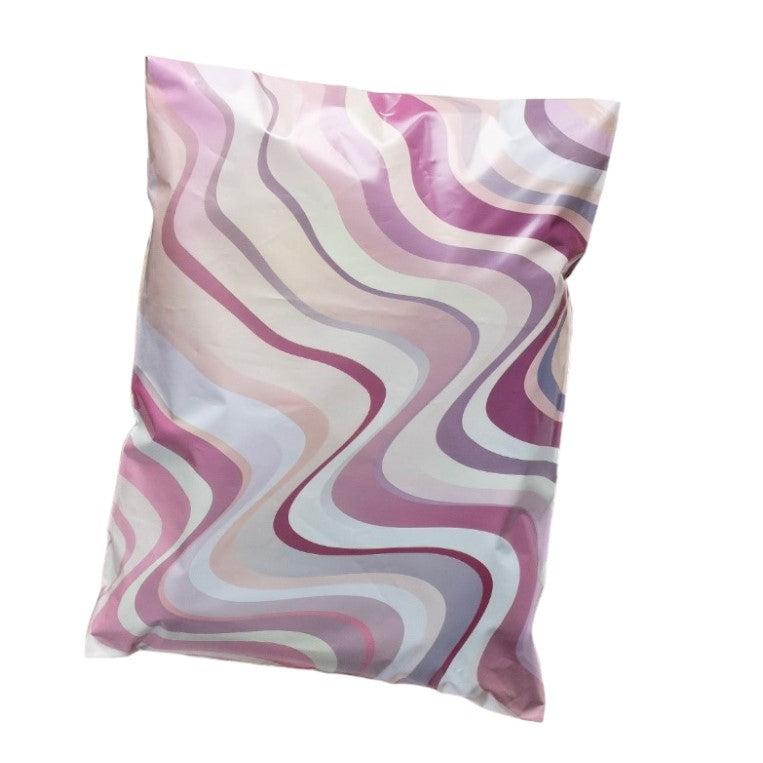 Pink Purple Abstract Fun Poly Mailers Size 6x9 Shipping Bags