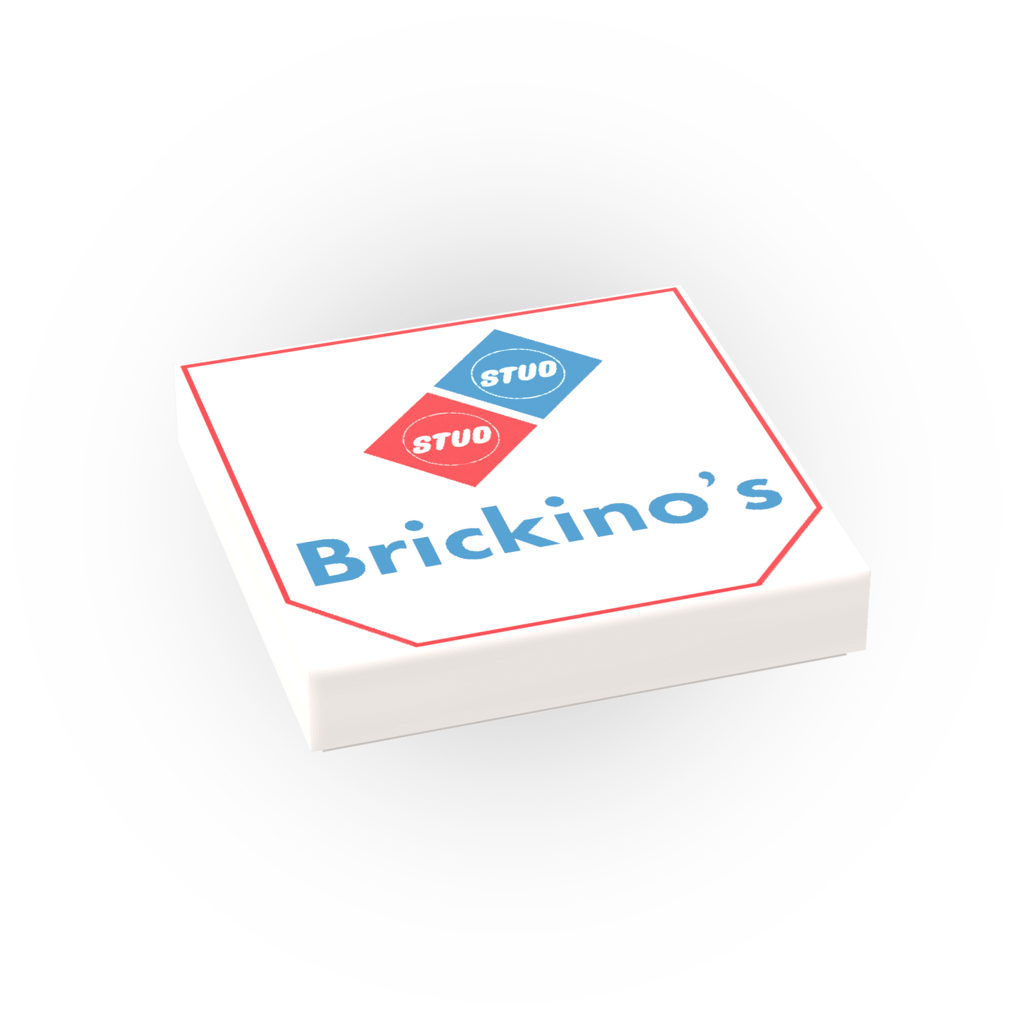 Brickino's Pizza Box - Pizza Delivery - Custom Printed - Made Using a LEGO® Tile