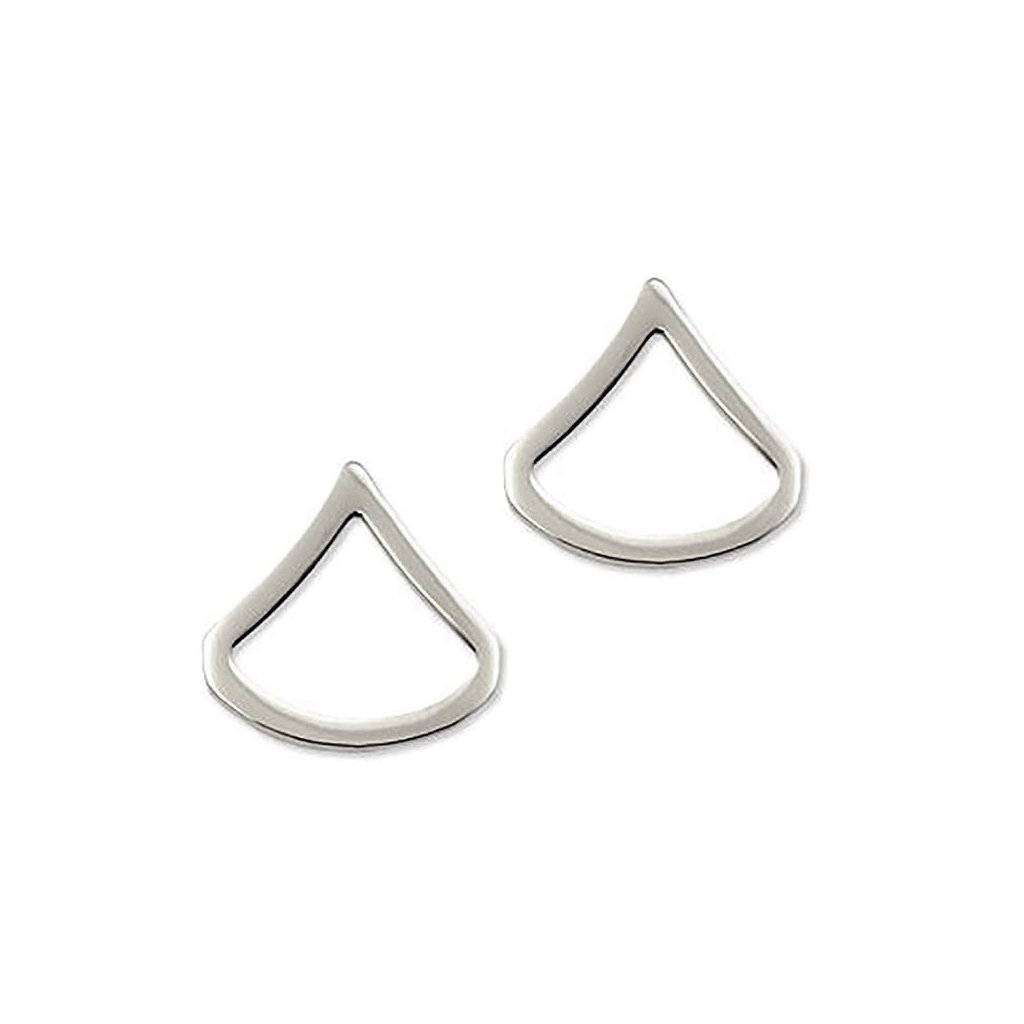 Police Private First Class Sta-Brite Nickel Rank Pin 3/4" Pair