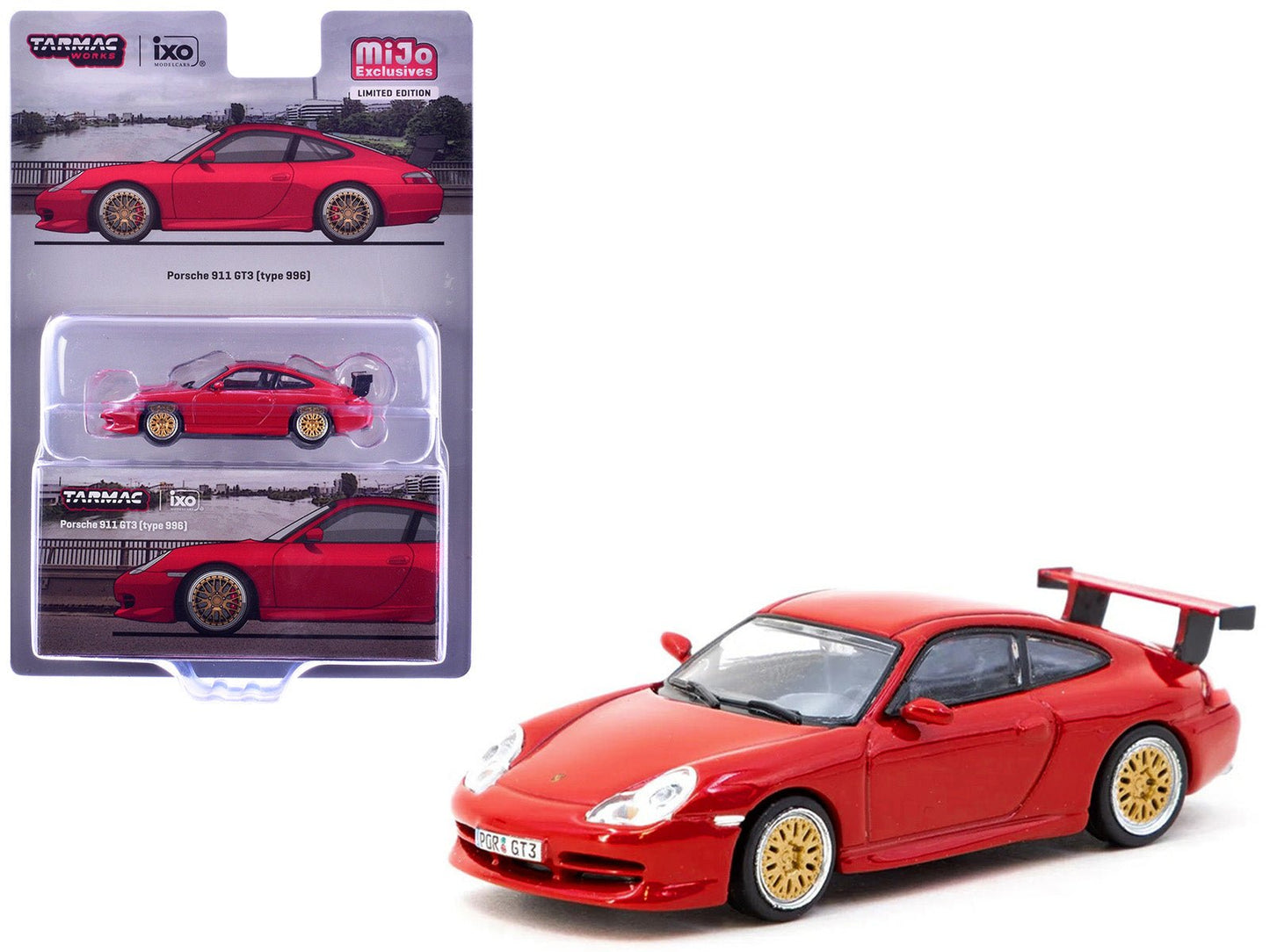 Porsche 911 GT3 (996) Red "Global64" Series 1/64 Diecast Model by Tarmac Works free shipping USA