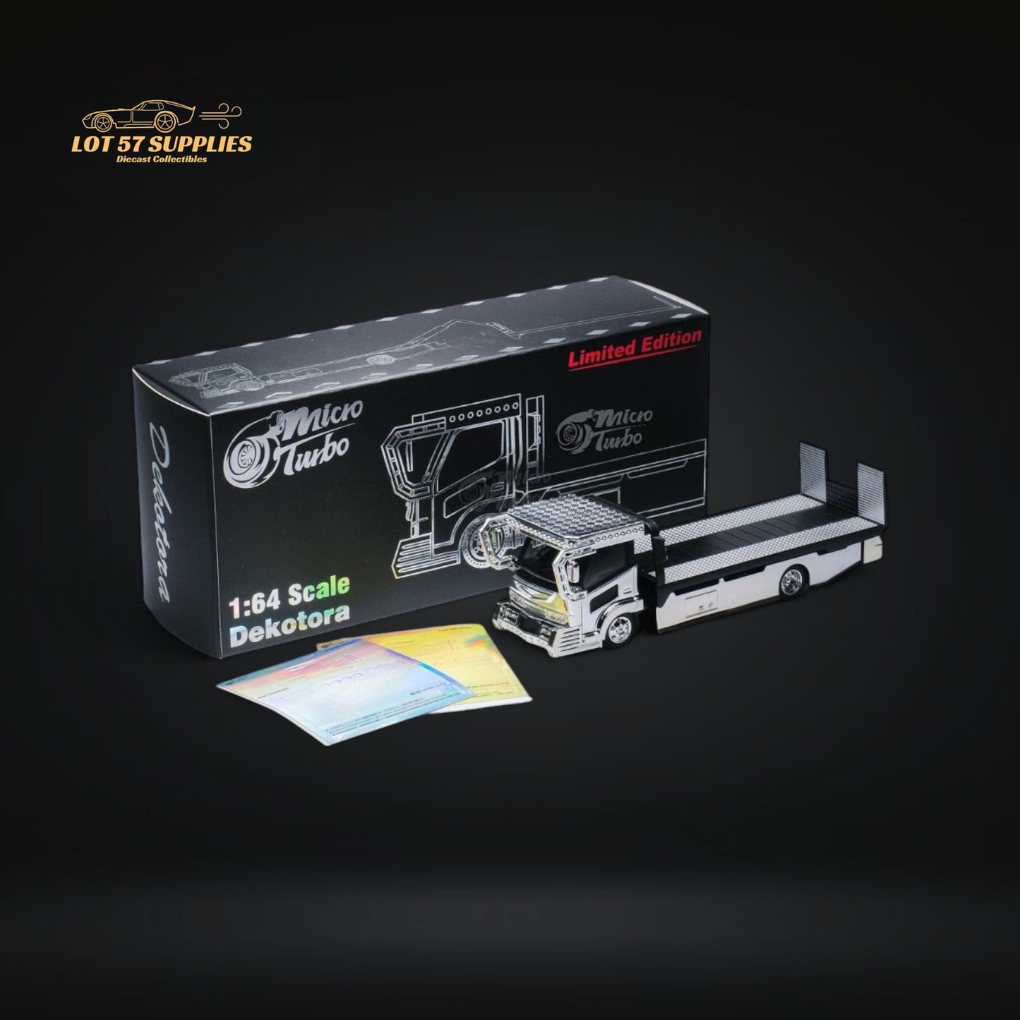 MicroTurbo Dekotora Flatbed Tow Truck 1:64