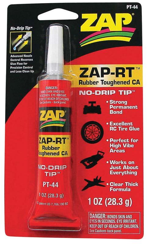 Zap PT44 ZAP-RT Rubber Toughened Cyanoacrylate Glue Clear Thick 1 oz