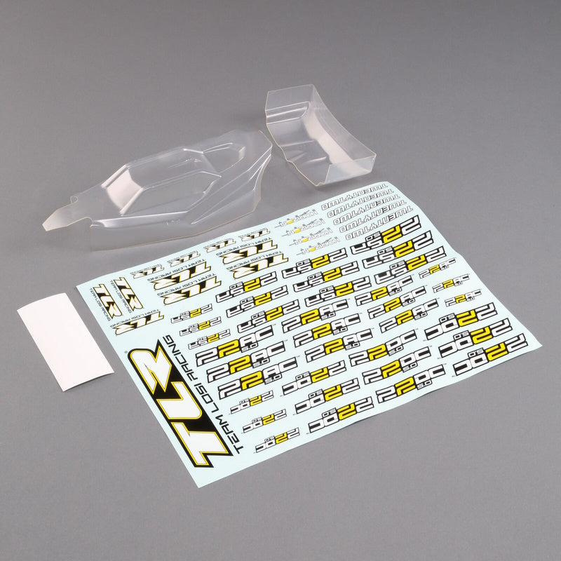 Team Losi Racing TLR230013 Ultra Lightweight Body & Wing Clear 22 5.0 Car/Truck