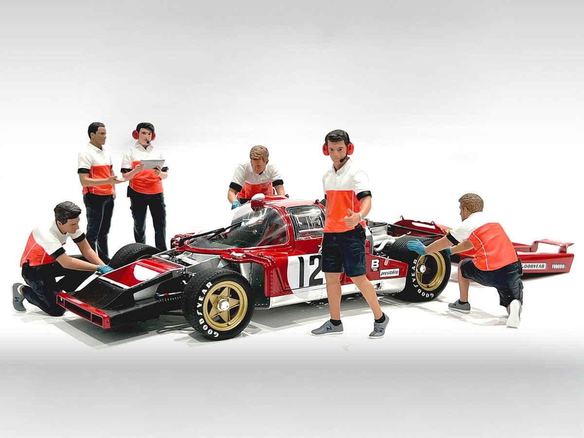 "Race Crew" 6 piece Figure Set for 1/24 Scale Models by American Diorama free shipping USA