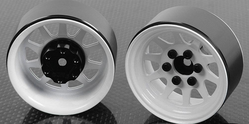 RC4WD Z-W0208 OEM Stamped Steel 1.9" Beadlock Wheels (White)