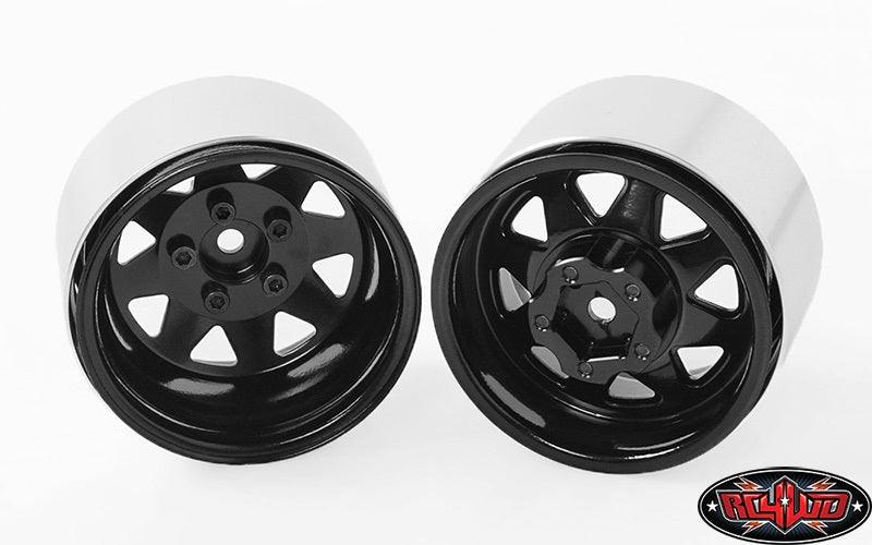 RC4WD Z-W0243 5 Lug Deep Dish Wagon 1.9" Steel Stamped Beadlock Wheels Black (4)