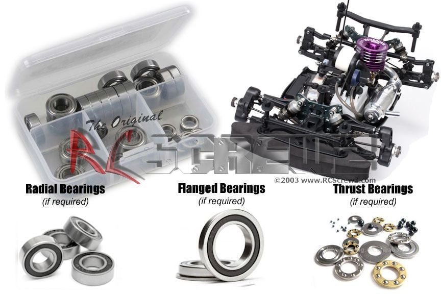 RCScrewz mug032r Mugen Seiki MGT7 Nitro Rubber Shielded Bearings