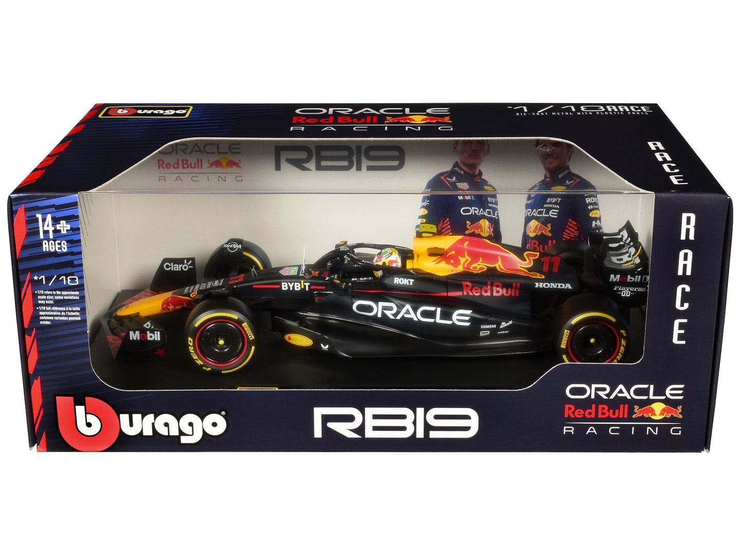 Red Bull Racing RB19 #11 Sergio Perez "Oracle" Formula One F1 World Championship (2023) "Race" Series 1/18 Diecast Model Car by Bburago free shipping USA